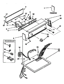 Top And Console parts for Kenmore Dryer 110.96564420 (11096564420, 110 96564420) from AppliancePartsPros.com