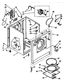 Cabinet parts for Kenmore Dryer 110.96564420 (11096564420, 110 96564420) from AppliancePartsPros.com