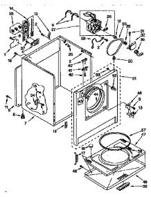 Cabinet Parts parts for Kenmore Dryer 110.96564800 (11096564800, 110 96564800) from AppliancePartsPros.com