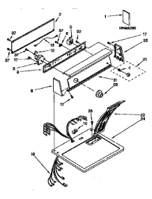 Top And Console Parts parts for Kenmore Dryer 110.96564800 (11096564800, 110 96564800) from AppliancePartsPros.com