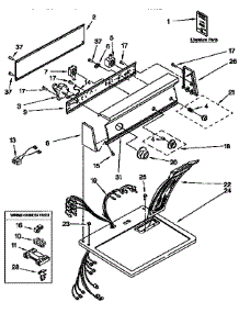 Top And Console parts for Kenmore Dryer 110.96565110 (11096565110, 110 96565110) from AppliancePartsPros.com