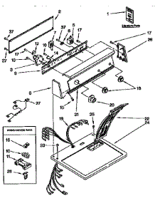 Top And Console parts for Kenmore Dryer 110.96566200 (11096566200, 110 96566200) from AppliancePartsPros.com