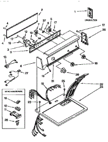 Top And Console parts for Kenmore Dryer 110.96566210 (11096566210, 110 96566210) from AppliancePartsPros.com