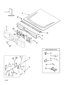 Top And Console Parts parts for Kenmore Dryer 110.96572500 (11096572500, 110 96572500) from AppliancePartsPros.com