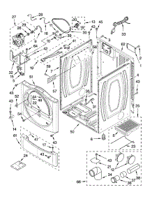 Cabinet Parts parts for Kenmore Dryer 110.96572500 (11096572500, 110 96572500) from AppliancePartsPros.com