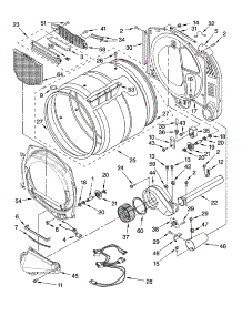 Bulkhead Parts parts for Kenmore Dryer 110.96572500 (11096572500, 110 96572500) from AppliancePartsPros.com
