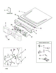Top And Console Parts parts for Kenmore Dryer 110.96572501 (11096572501, 110 96572501) from AppliancePartsPros.com