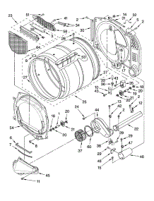 Bulkhead Parts parts for Kenmore Dryer 110.96572501 (11096572501, 110 96572501) from AppliancePartsPros.com
