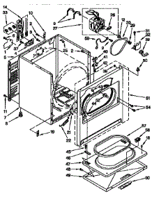 Cabinet Parts parts for Kenmore Dryer 110.96572800 (11096572800, 110 96572800) from AppliancePartsPros.com