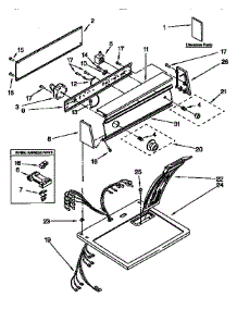 Top And Console parts for Kenmore Dryer 110.96572810 (11096572810, 110 96572810) from AppliancePartsPros.com