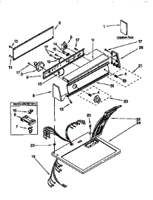Top And Console parts for Kenmore Dryer 110.96572820 (11096572820, 110 96572820) from AppliancePartsPros.com