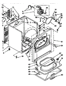 Cabinet parts for Kenmore Dryer 110.96573000 (11096573000, 110 96573000) from AppliancePartsPros.com