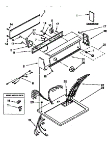 Top And Console parts for Kenmore Dryer 110.96573010 (11096573010, 110 96573010) from AppliancePartsPros.com