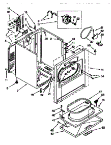 Cabinet parts for Kenmore Dryer 110.96573120 (11096573120, 110 96573120) from AppliancePartsPros.com