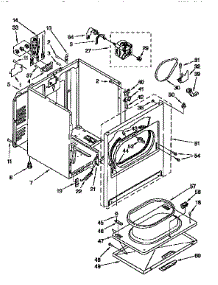 Cabinet parts for Kenmore Dryer 110.96573230 (11096573230, 110 96573230) from AppliancePartsPros.com