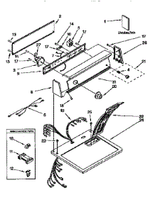Top And Console parts for Kenmore Dryer 110.96573230 (11096573230, 110 96573230) from AppliancePartsPros.com