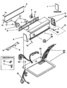 Top And Console parts for Kenmore Dryer 110.96573920 (11096573920, 110 96573920) from AppliancePartsPros.com