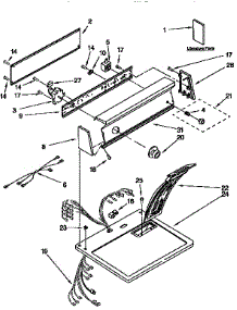 Top And Console parts for Kenmore Dryer 110.96574800 (11096574800, 110 96574800) from AppliancePartsPros.com