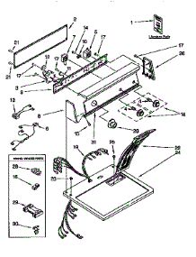 Top And Console parts for Kenmore Dryer 110.96575110 (11096575110, 110 96575110) from AppliancePartsPros.com