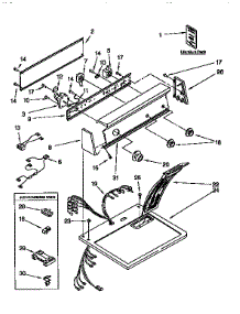 Top And Console parts for Kenmore Dryer 110.96576200 (11096576200, 110 96576200) from AppliancePartsPros.com