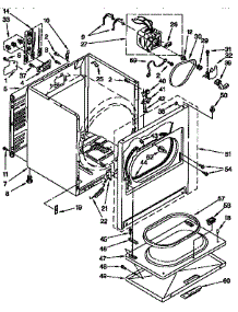Cabinet Parts parts for Kenmore Dryer 110.96577200 (11096577200, 110 96577200) from AppliancePartsPros.com