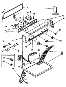 Top And Console Parts parts for Kenmore Dryer 110.96577400 (11096577400, 110 96577400) from AppliancePartsPros.com