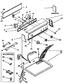 Top And Console parts for Kenmore Dryer 110.96577430 (11096577430, 110 96577430) from AppliancePartsPros.com