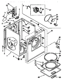 Cabinet parts for Kenmore Dryer 110.96578820 (11096578820, 110 96578820) from AppliancePartsPros.com