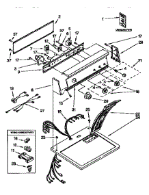 Top And Console parts for Kenmore Dryer 110.96578820 (11096578820, 110 96578820) from AppliancePartsPros.com