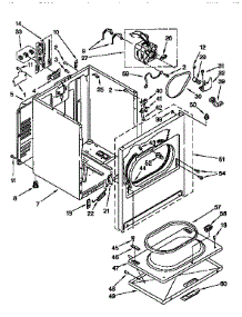 Cabinet parts for Kenmore Dryer 110.96580000 (11096580000, 110 96580000) from AppliancePartsPros.com