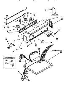 Top & Console parts for Kenmore Dryer 110.96580000 (11096580000, 110 96580000) from AppliancePartsPros.com