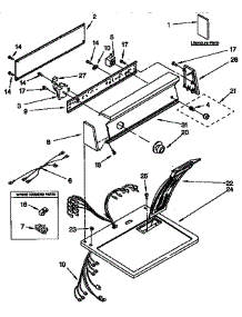 Top And Console Parts parts for Kenmore Dryer 110.96580600 (11096580600, 110 96580600) from AppliancePartsPros.com