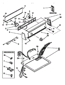 Top And Console Parts parts for Kenmore Dryer 110.96580620 (11096580620, 110 96580620) from AppliancePartsPros.com