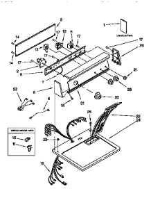 Top And Console parts for Kenmore Dryer 110.96580910 (11096580910, 110 96580910) from AppliancePartsPros.com