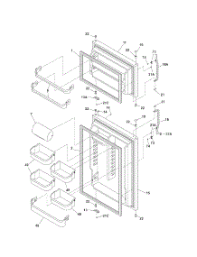 Door parts for Kenmore Refrigerator 253.77889507 (25377889507, 253 77889507) from AppliancePartsPros.com