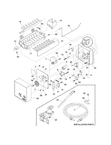 Ice Maker parts for Kenmore Refrigerator 253.77954801 (25377954801, 253 77954801) from AppliancePartsPros.com