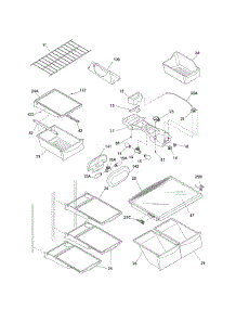 Shelves parts for Kenmore Refrigerator 253.77959800 (25377959800, 253 77959800) from AppliancePartsPros.com