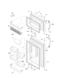 Door parts for Kenmore Refrigerator 253.77962801 (25377962801, 253 77962801) from AppliancePartsPros.com