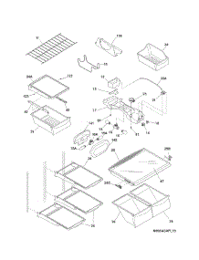 Shelves parts for Kenmore Refrigerator 253.77969800 (25377969800, 253 77969800) from AppliancePartsPros.com