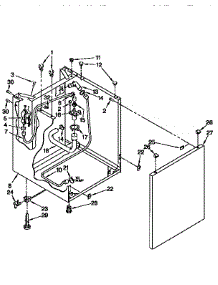 Washer Cabinet parts for Kenmore Washer Dryer Combo 110.98673830 (11098673830, 110 98673830) from AppliancePartsPros.com