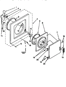 Dryer Front Panel And Door parts for Kenmore Washer Dryer Combo 110.98673830 (11098673830, 110 98673830) from AppliancePartsPros.com