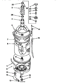 Tub And Basket parts for Kenmore Washer Dryer Combo 110.98673830 (11098673830, 110 98673830) from AppliancePartsPros.com