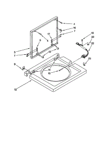 Washer Top And Lid parts for Kenmore Washer Dryer Combo 110.98752790 (11098752790, 110 98752790) from AppliancePartsPros.com
