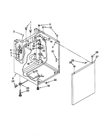 Washer Cabinet parts for Kenmore Washer Dryer Combo 110.98752791 (11098752791, 110 98752791) from AppliancePartsPros.com