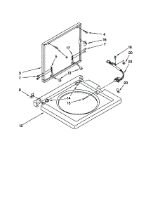 Washer Top And Lid parts for Kenmore Washer Dryer Combo 110.98752792 (11098752792, 110 98752792) from AppliancePartsPros.com