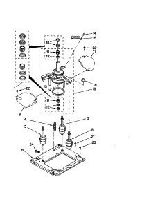 Machine Base parts for Kenmore Washer Dryer Combo 110.98752792 (11098752792, 110 98752792) from AppliancePartsPros.com