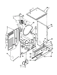 Dryer Cabinet And Motor parts for Kenmore Washer Dryer Combo 110.98752792 (11098752792, 110 98752792) from AppliancePartsPros.com