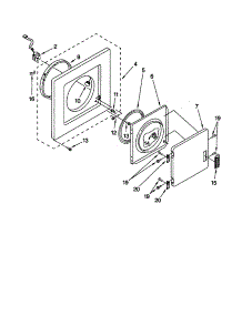 Dryer Front Panel And Door parts for Kenmore Washer Dryer Combo 110.98752792 (11098752792, 110 98752792) from AppliancePartsPros.com