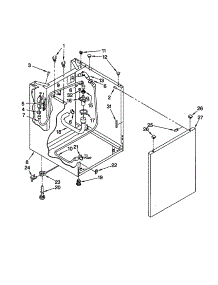 Washer Cabinet parts for Kenmore Washer Dryer Combo 110.98752792 (11098752792, 110 98752792) from AppliancePartsPros.com