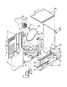 Dryer Cabinet And Motor parts for Kenmore Washer Dryer Combo 110.98752793 (11098752793, 110 98752793) from AppliancePartsPros.com